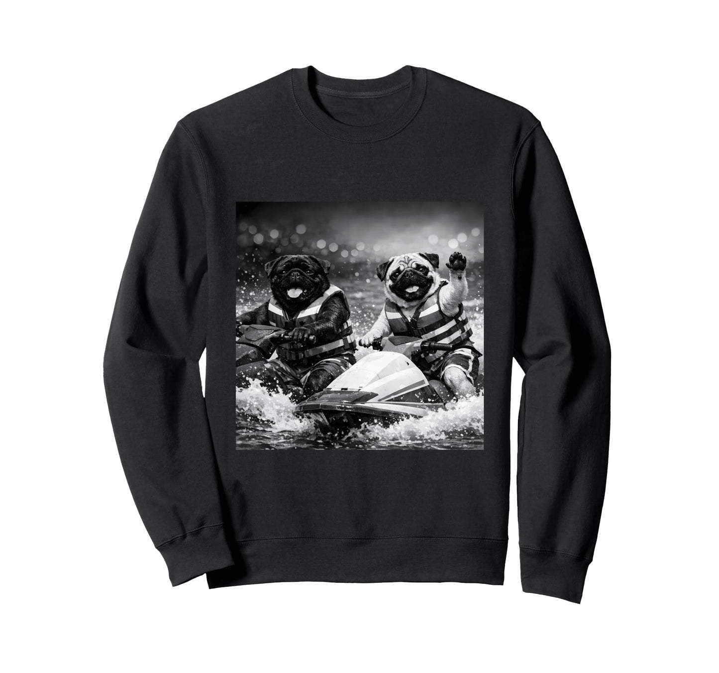 Pug Water Sports Funny Costume Life Sweatshirt - Novelty Apparel Men Women - T-Shirt, Sweatshirt, Hoodie
