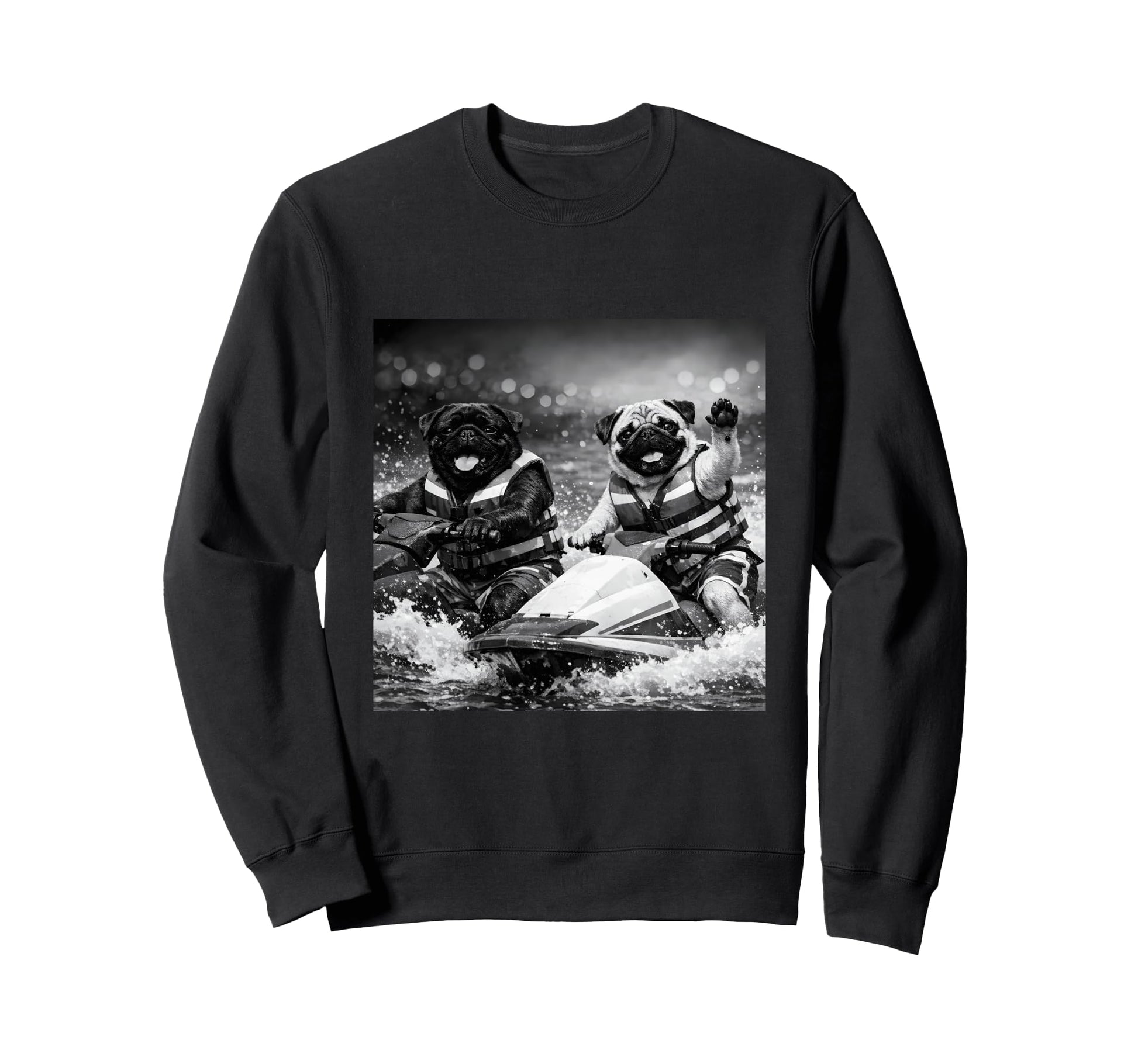 Pug Water Sports Funny Costume Life Sweatshirt - Novelty Apparel Men Women - T-Shirt, Sweatshirt, Hoodie