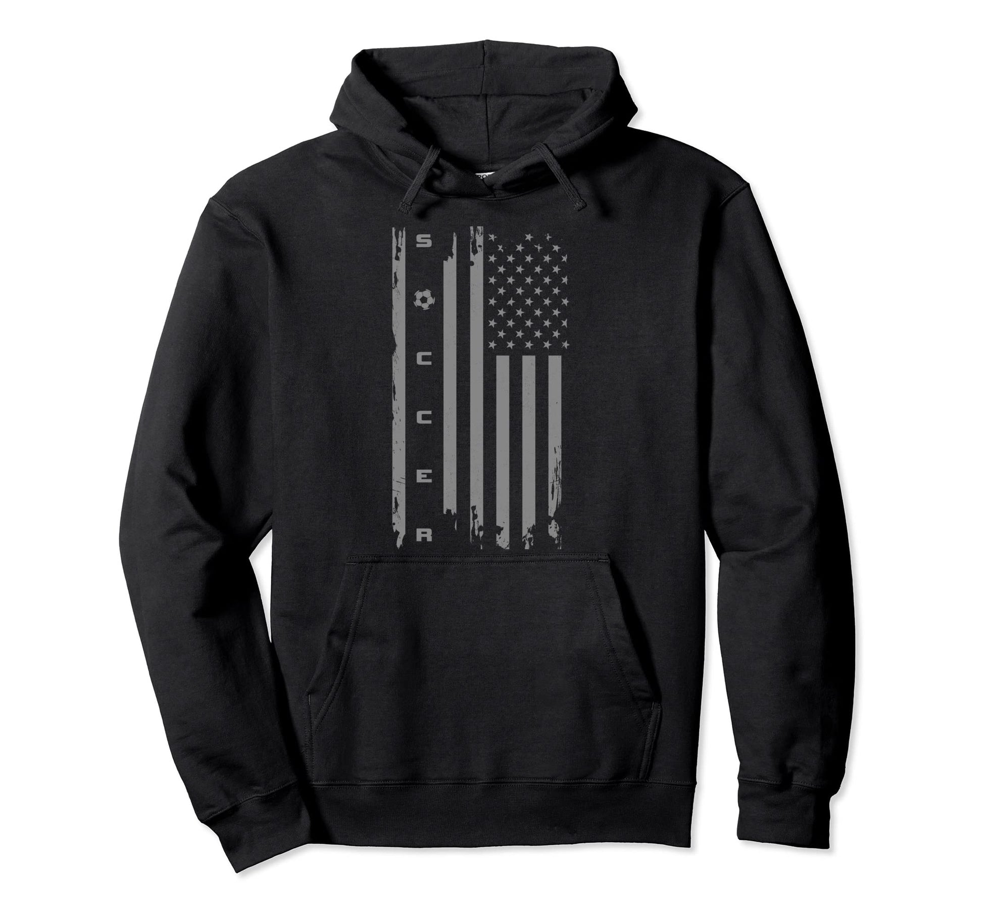 American Flag Soccer Soccer Hoodie - Casual Everyday Wear Unisex - T-Shirt, Sweatshirt, Hoodie
