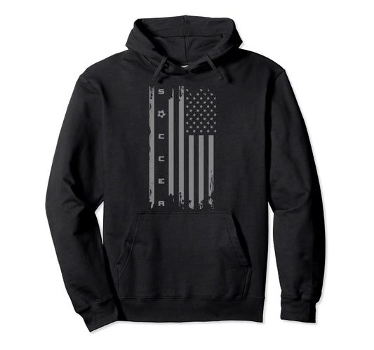 American Flag Soccer Soccer Hoodie - Casual Everyday Wear Unisex - T-Shirt, Sweatshirt, Hoodie