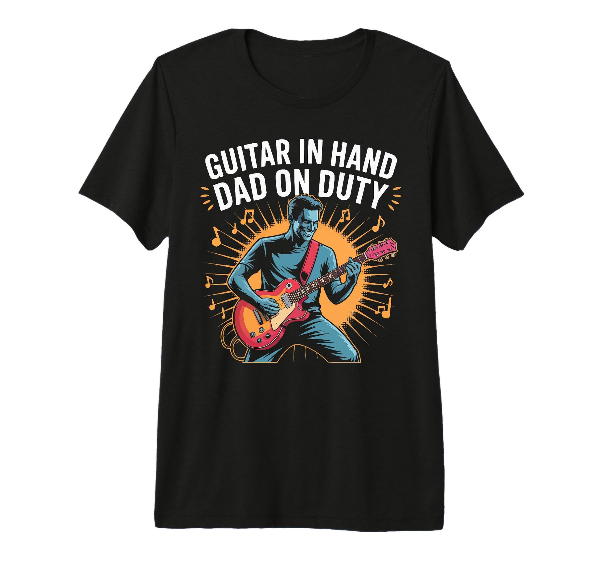 Guitarist Dad Guitar Player Daddy T-Shirt - Minimalist Print Men Women - T-Shirt, Sweatshirt, Hoodie