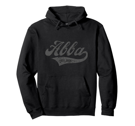 Abba Est 2024 Hebrew New Dad Father Hoodie - Casual Everyday Wear Unisex - T-Shirt, Sweatshirt, Hoodie