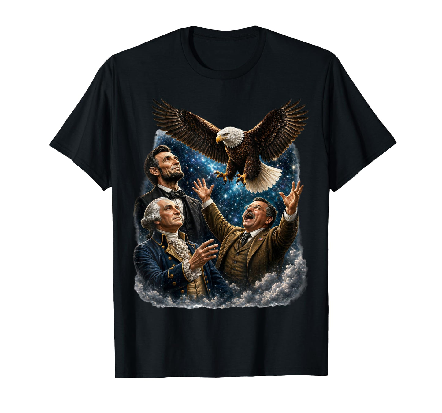 Funny Patriotic Presidents Bald Eagle T-Shirt - Custom Art Print Men Women - T-Shirt, Sweatshirt, Hoodie