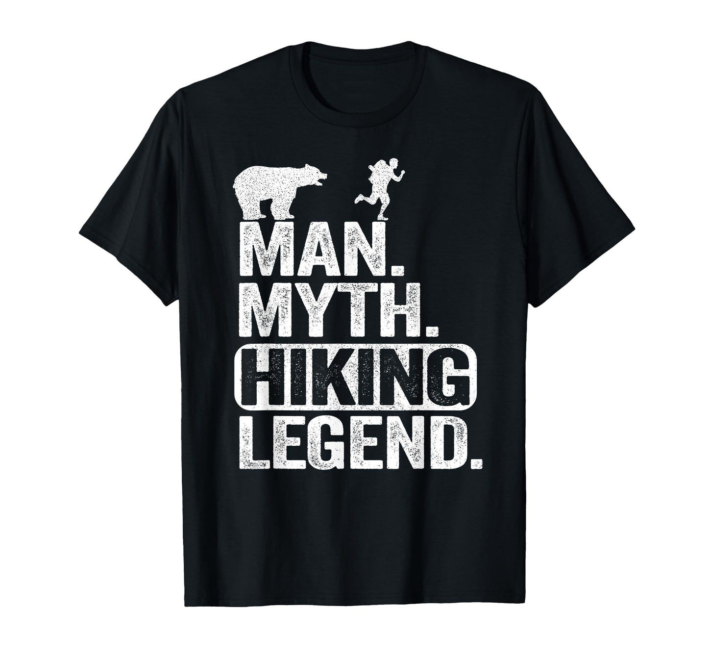 Myth Hiking Legend Hiker Grandpa Bear T-Shirt - Custom Art Print Men Women - T-Shirt, Sweatshirt, Hoodie