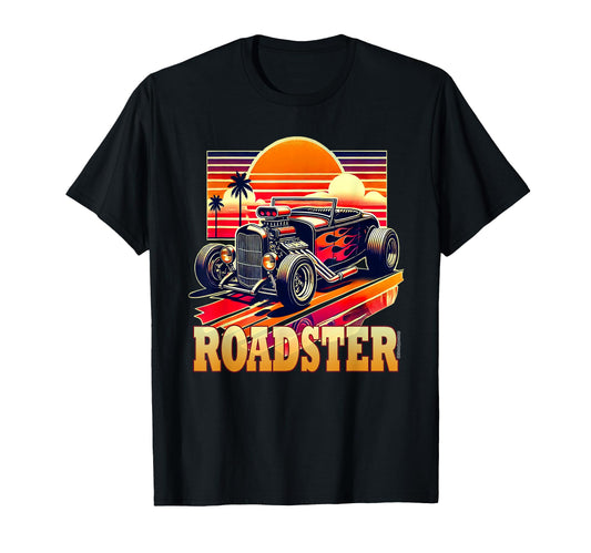 80S Roadster Car Street Rod Dad T-Shirt - Casual Everyday Wear Men Women - T-Shirt, Sweatshirt, Hoodie