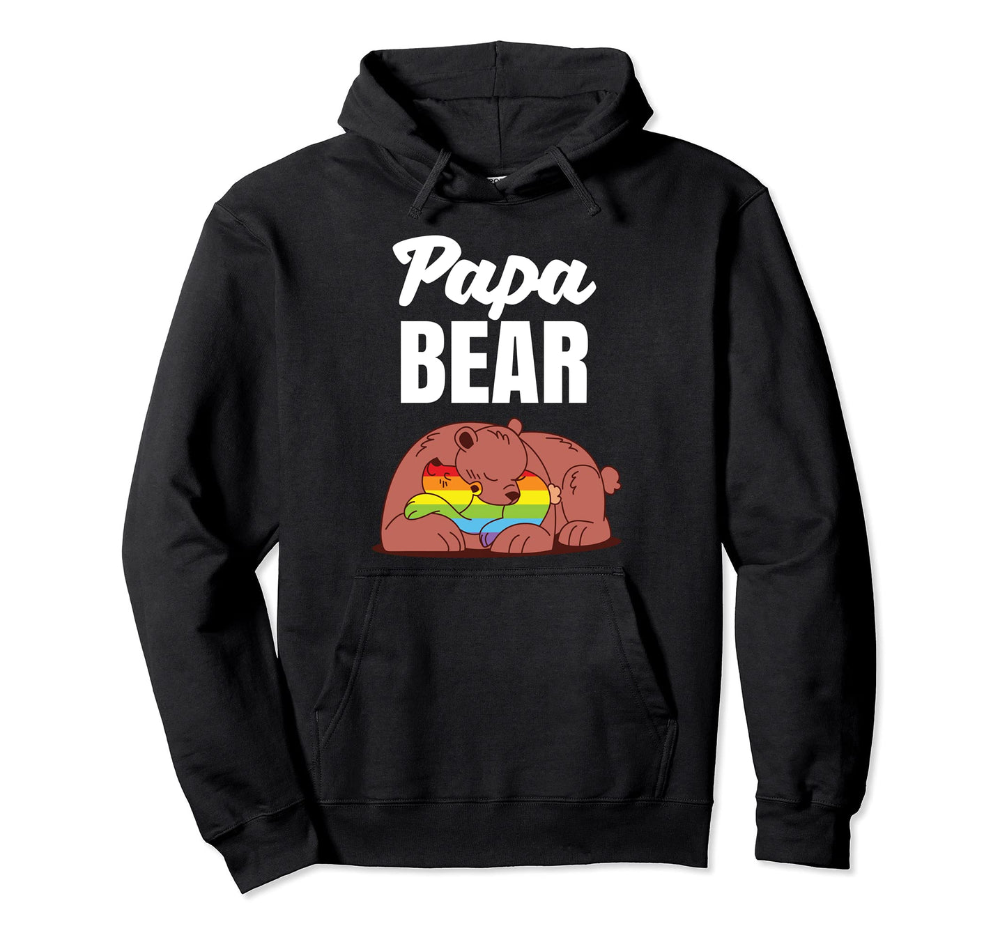 Lgbt Dad Papa Bear Camping Fathers Day Hoodie - Minimalist Print Men Women - T-Shirt, Sweatshirt, Hoodie