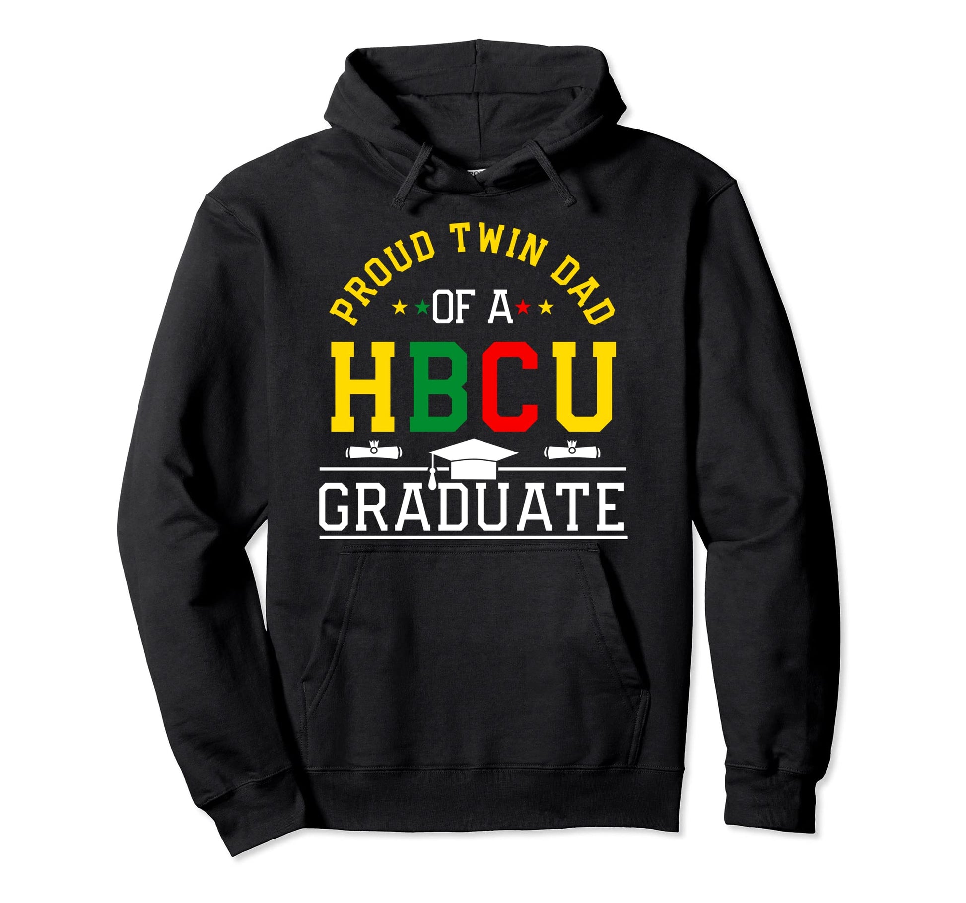 Proud Hbcu Twin Dad Hbcu Graduate Hoodie - Minimalist Print for Adults - T-Shirt, Sweatshirt, Hoodie