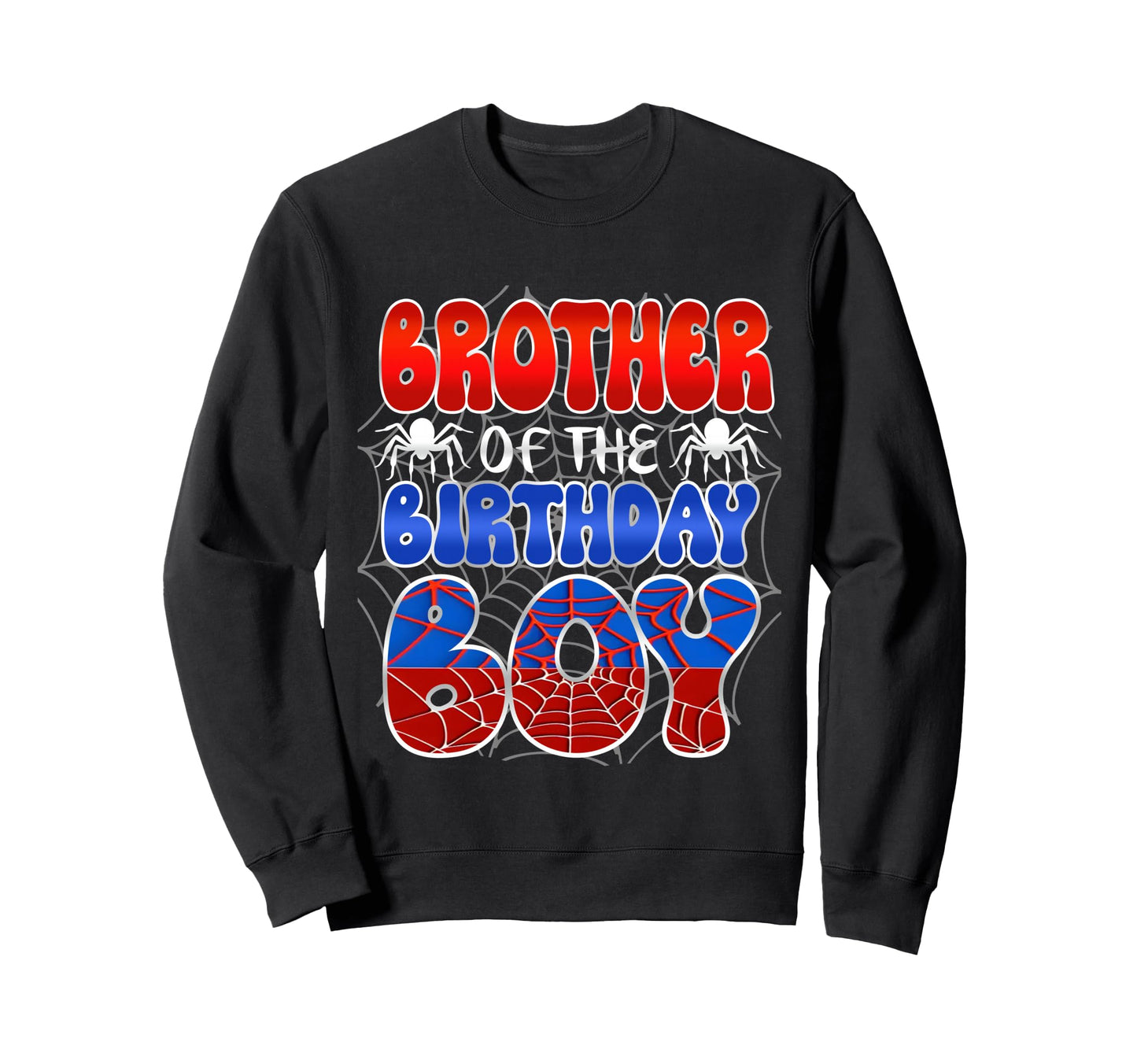 Brother Birthday Spider Web Sweatshirt - Aesthetic Graphic for Adults - T-Shirt, Sweatshirt, Hoodie