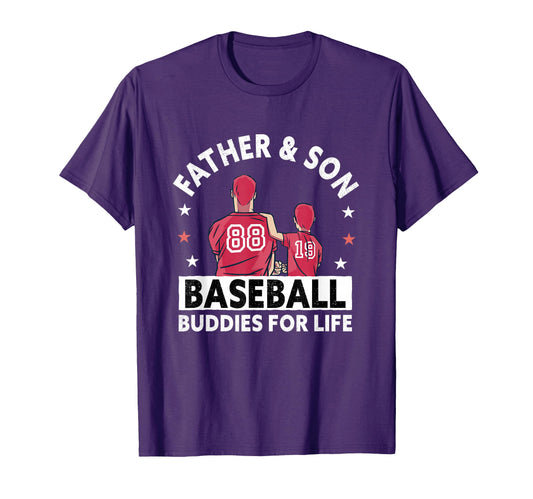 Baseball Buddies Life Father Son T-Shirt - Fun Novelty Design for Adults - T-Shirt, Sweatshirt, Hoodie