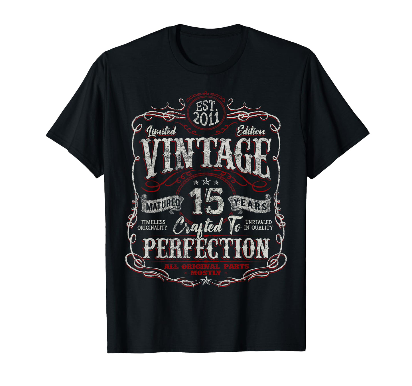 2011 15 Year Old 15Th Birthday T-Shirt - Minimalist Print Men Women - T-Shirt, Sweatshirt, Hoodie