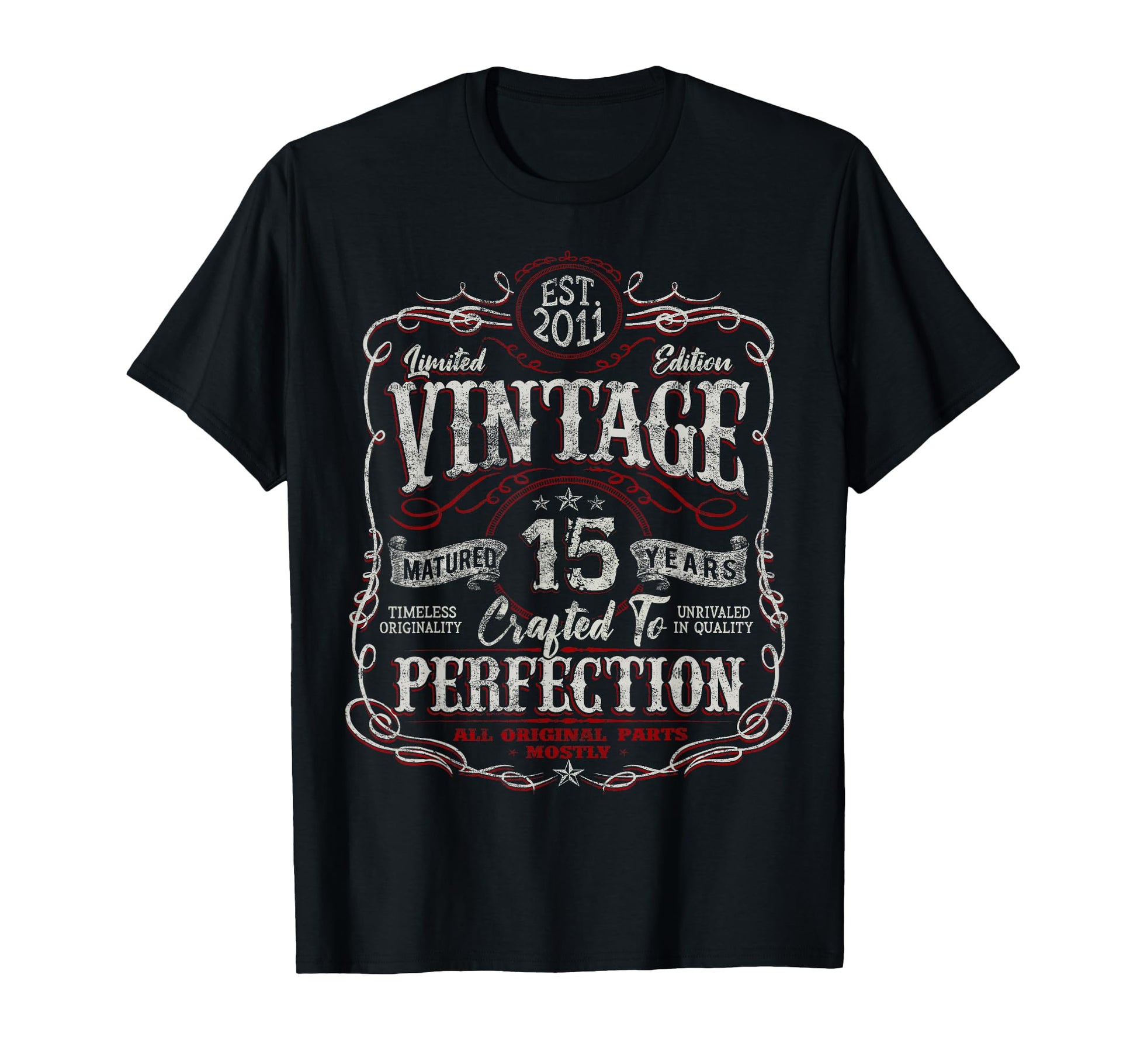 2011 15 Year Old 15Th Birthday T-Shirt - Minimalist Print Men Women - T-Shirt, Sweatshirt, Hoodie