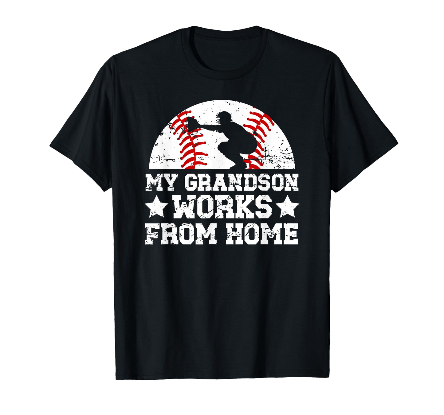 My Grandson Baseball Catcher T-Shirt - Fun Novelty Design for Adults - T-Shirt, Sweatshirt, Hoodie