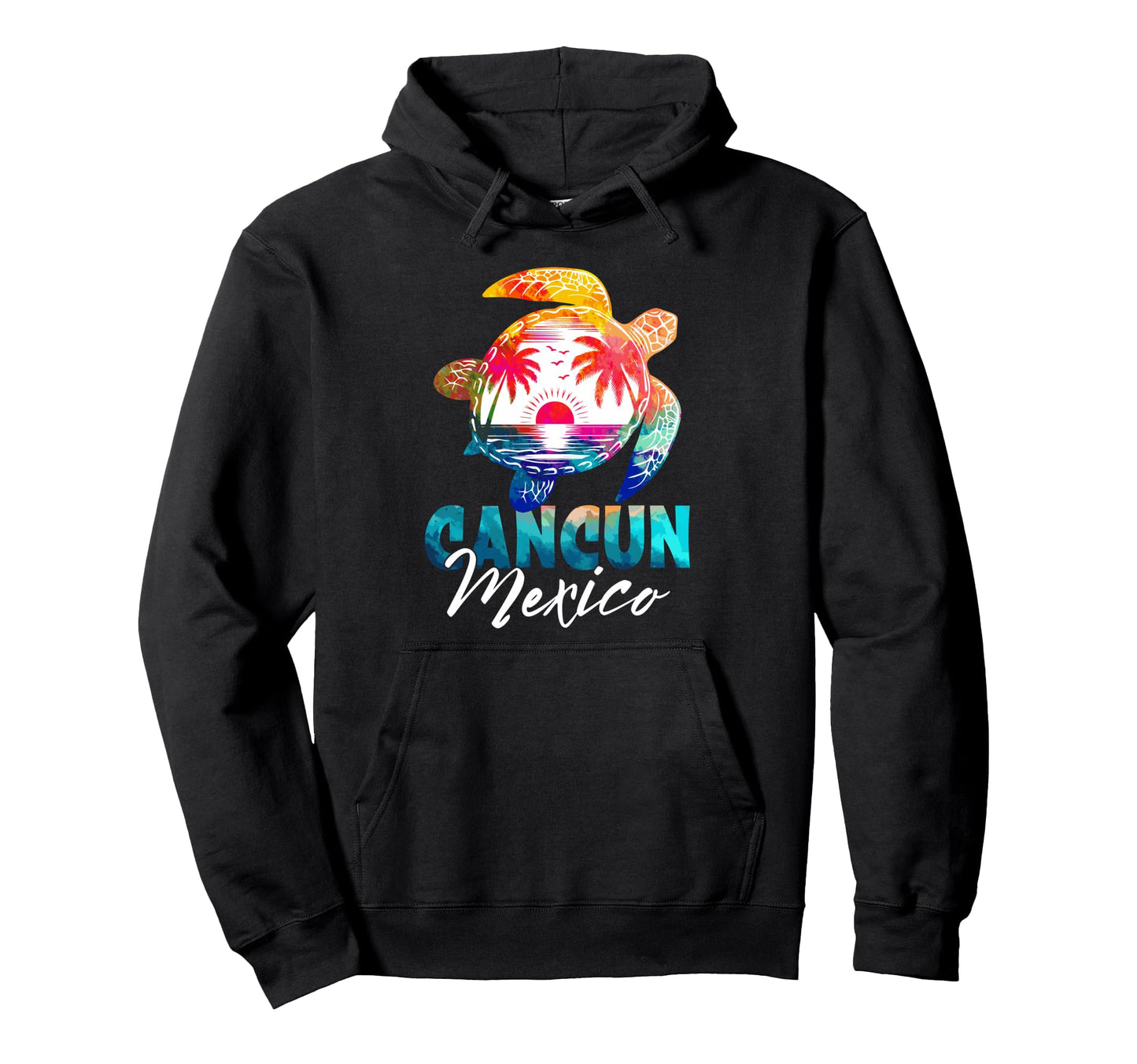Cancun Mexico Turtle Tropical Hoodie - Casual Everyday Wear Men Women - T-Shirt, Sweatshirt, Hoodie