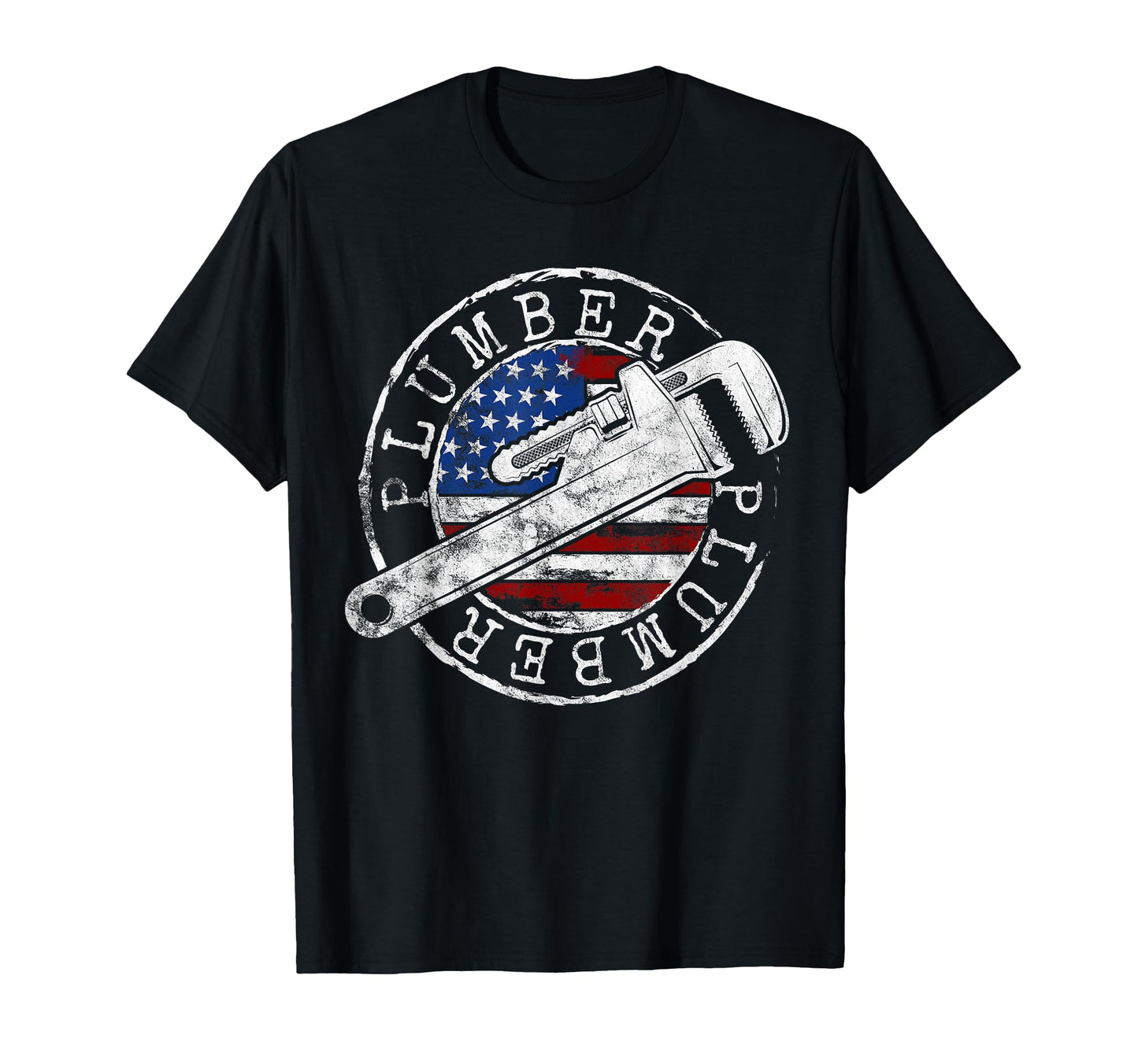Plumber American Flag Plumbing Gift Usa T-Shirt - Novelty Apparel Unisex - T-Shirt, Sweatshirt, Hoodie