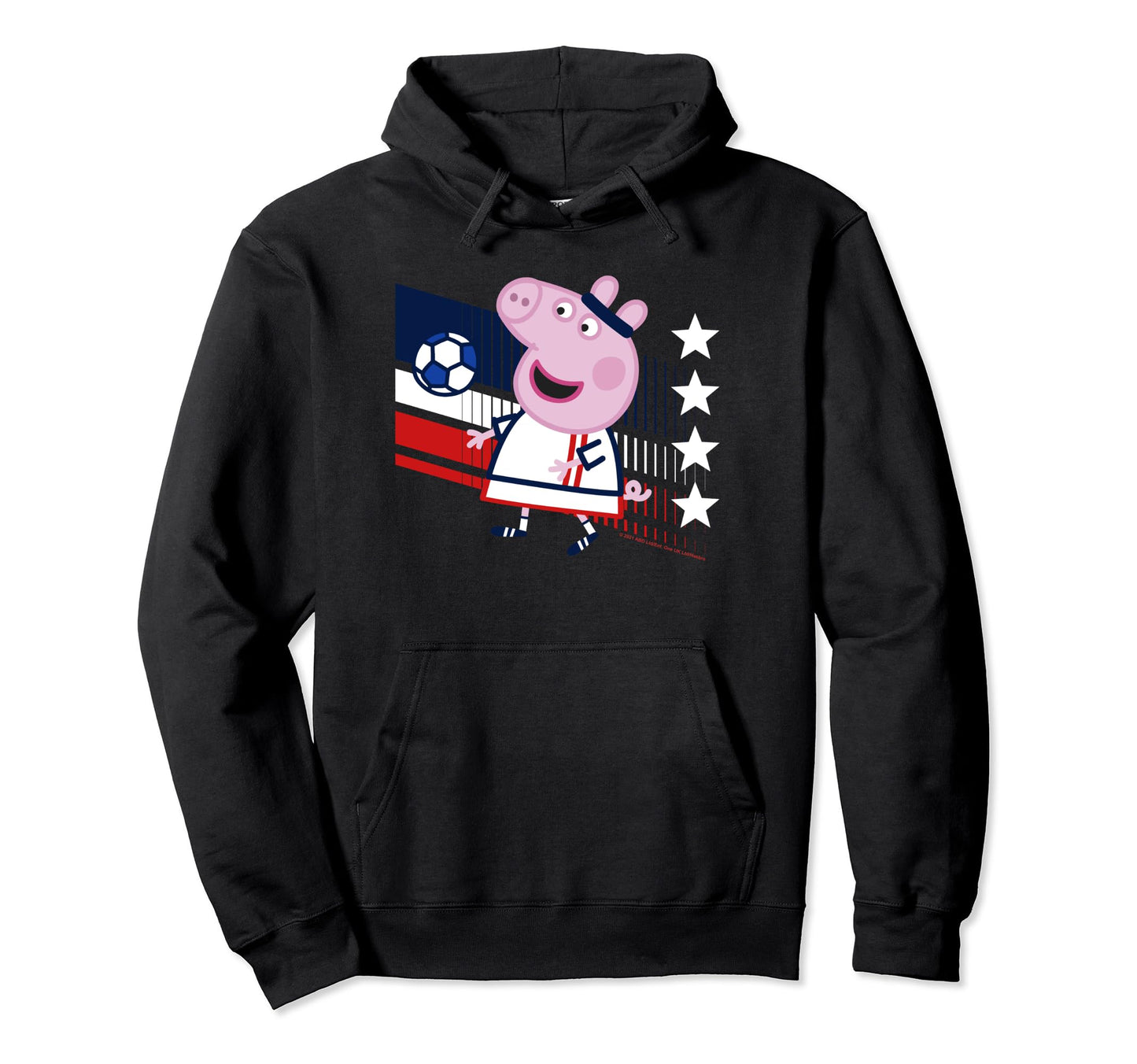 Peppa Pig France Soccer Colors Hoodie - Aesthetic Graphic Unisex - T-Shirt, Sweatshirt, Hoodie