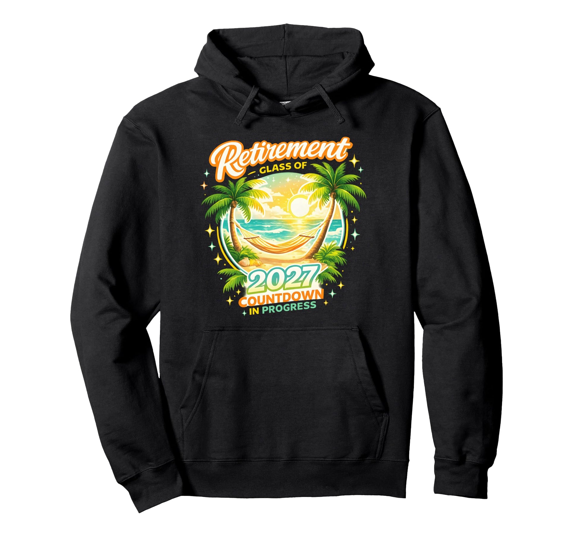 Retirement Class 2027 Countdown Hoodie - Trendy Graphic for Adults - T-Shirt, Sweatshirt, Hoodie