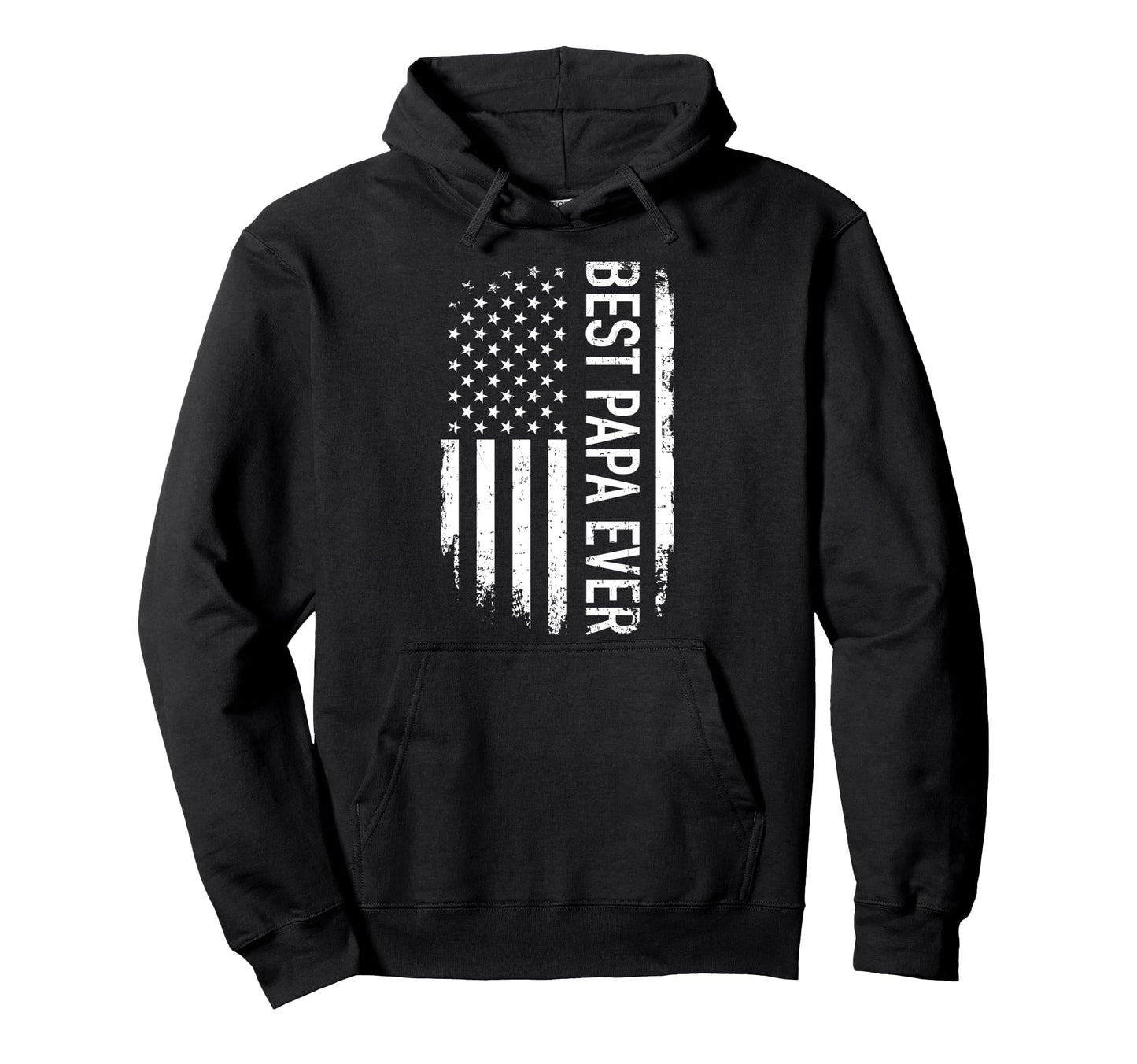 Best Papa Ever Us American Flag Grandpa Hoodie - Novelty Apparel for Adults - T-Shirt, Sweatshirt, Hoodie