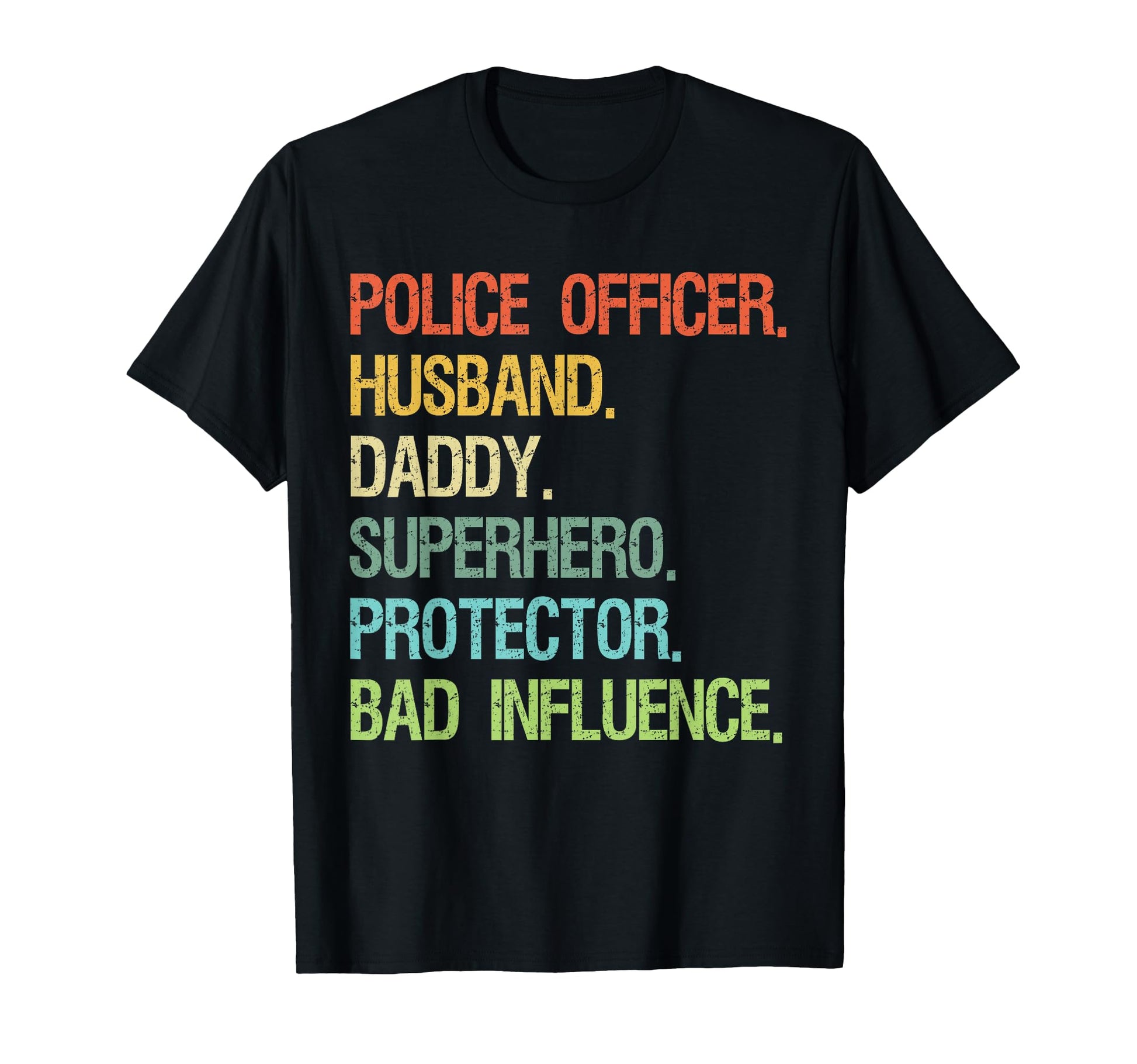 Police Officer Husband Daddy Superhero T-Shirt - Custom Art Print Unisex - T-Shirt, Sweatshirt, Hoodie
