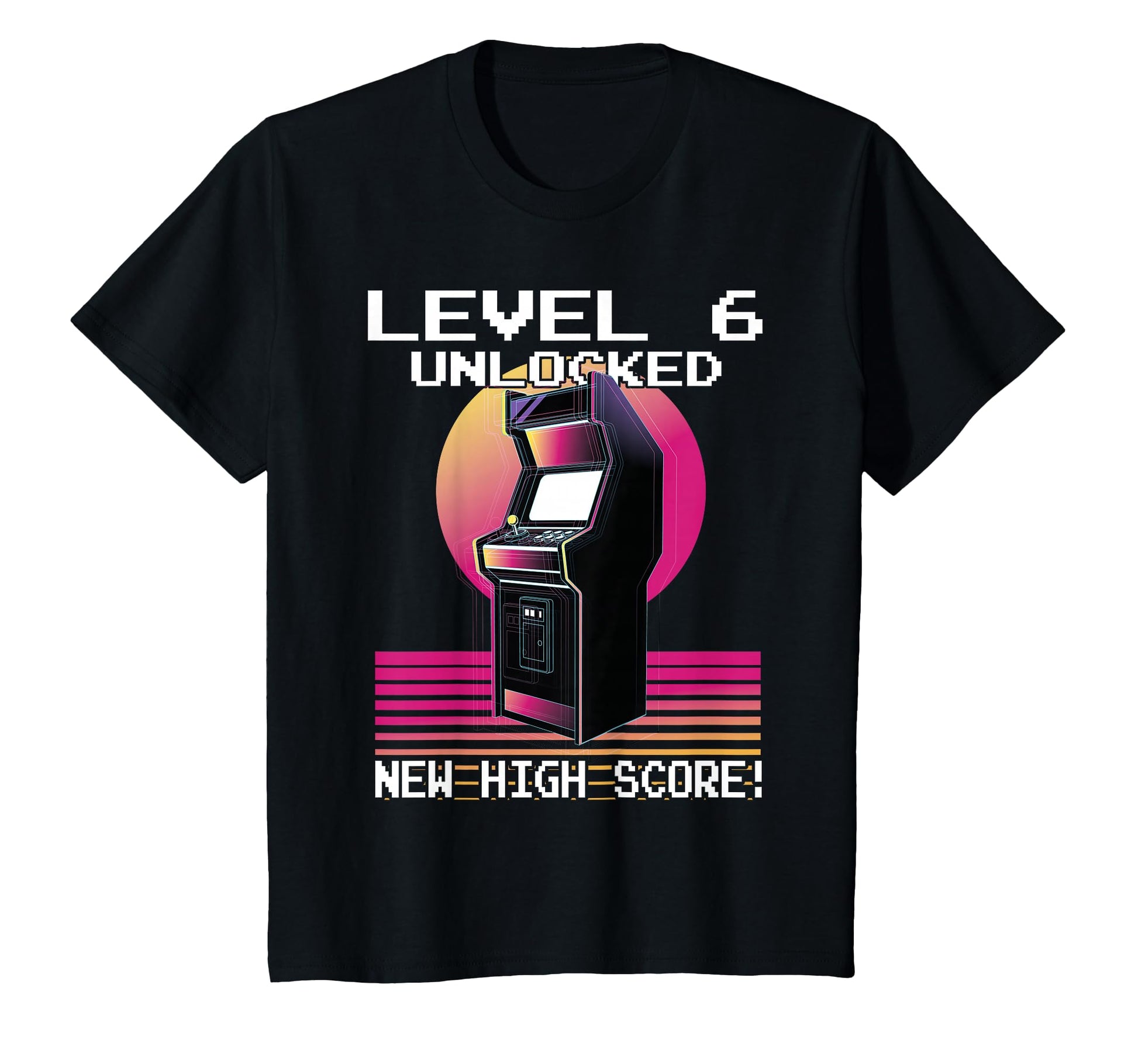 Level 6 Unlocked Gamer 6Th Birthday T-Shirt - Minimalist Print Men Women - T-Shirt, Sweatshirt, Hoodie