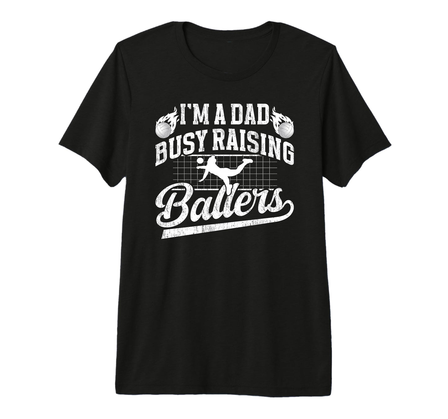 Mens Busy Raising Ballers Volleyball T-Shirt - Unique Graphic for Adults - T-Shirt, Sweatshirt, Hoodie