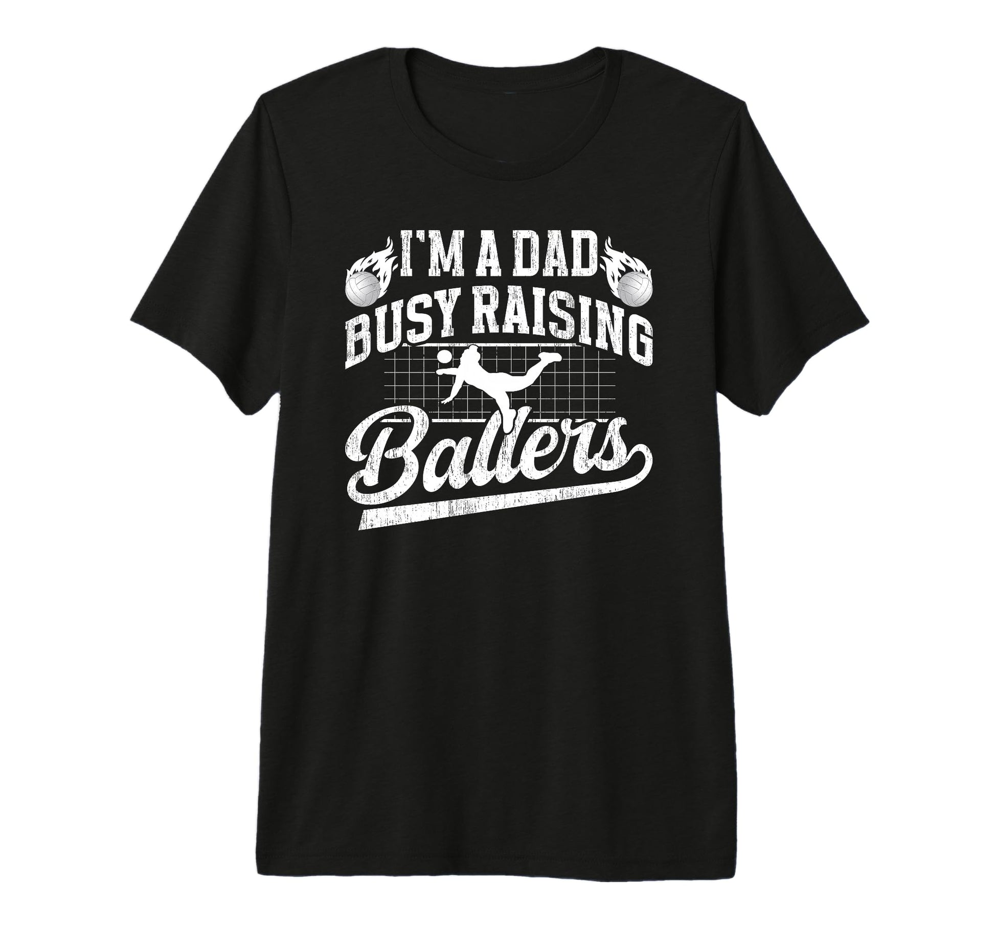 Mens Busy Raising Ballers Volleyball T-Shirt - Unique Graphic for Adults - T-Shirt, Sweatshirt, Hoodie