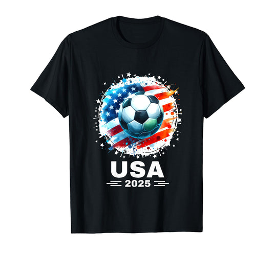 American Flag Soccer Player Soccer 2025 T-Shirt - Graphic Print Unisex - T-Shirt, Sweatshirt, Hoodie