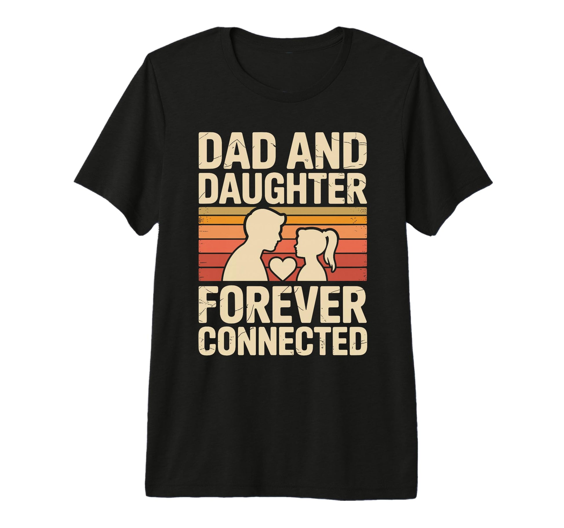 Dad And Daughter Forever Connected T-Shirt - Aesthetic Graphic Unisex - T-Shirt, Sweatshirt, Hoodie