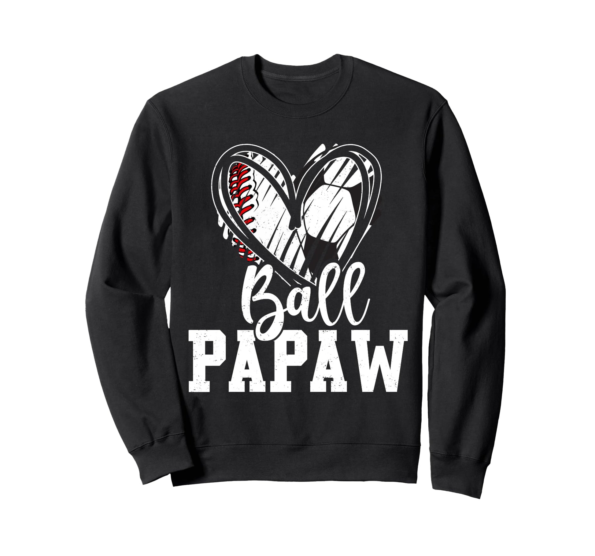 Ball Grandpa Heart Baseball T-Shirt - Casual Everyday Wear for Adults - T-Shirt, Sweatshirt, Hoodie