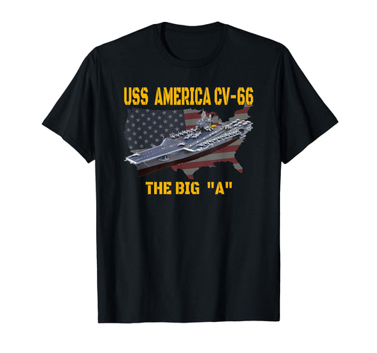 Aircraft Carrier Uss America Cv 66 T-Shirt - Novelty Apparel Men Women - T-Shirt, Sweatshirt, Hoodie