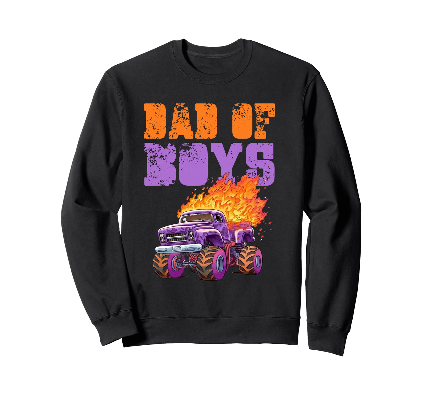 Monster Truck Dad Fathers Day Sweatshirt - Minimalist Print Men Women - T-Shirt, Sweatshirt, Hoodie