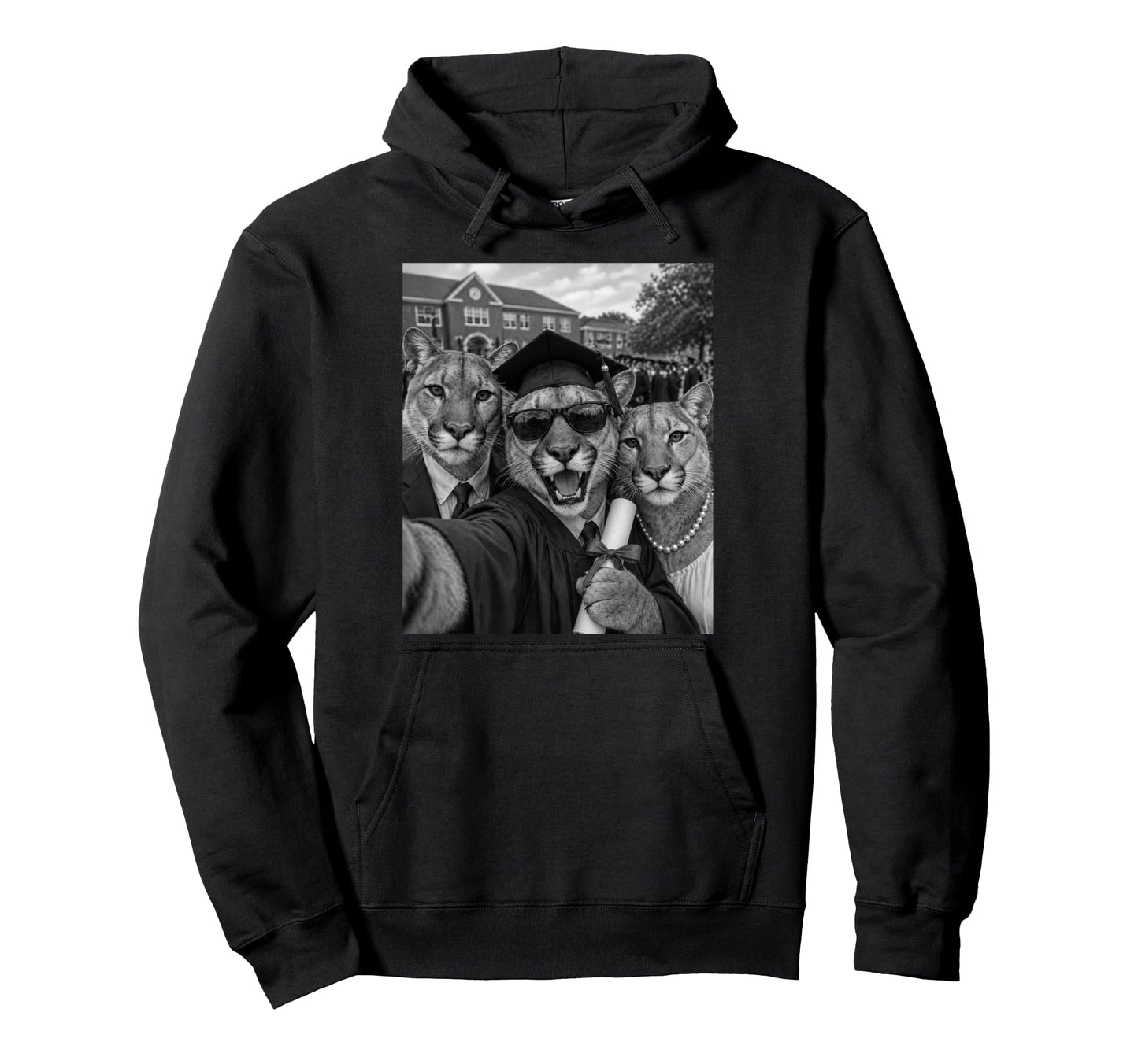 Cougars Graduation Selfie Senior Class Hoodie - Trendy Graphic Unisex - T-Shirt, Sweatshirt, Hoodie