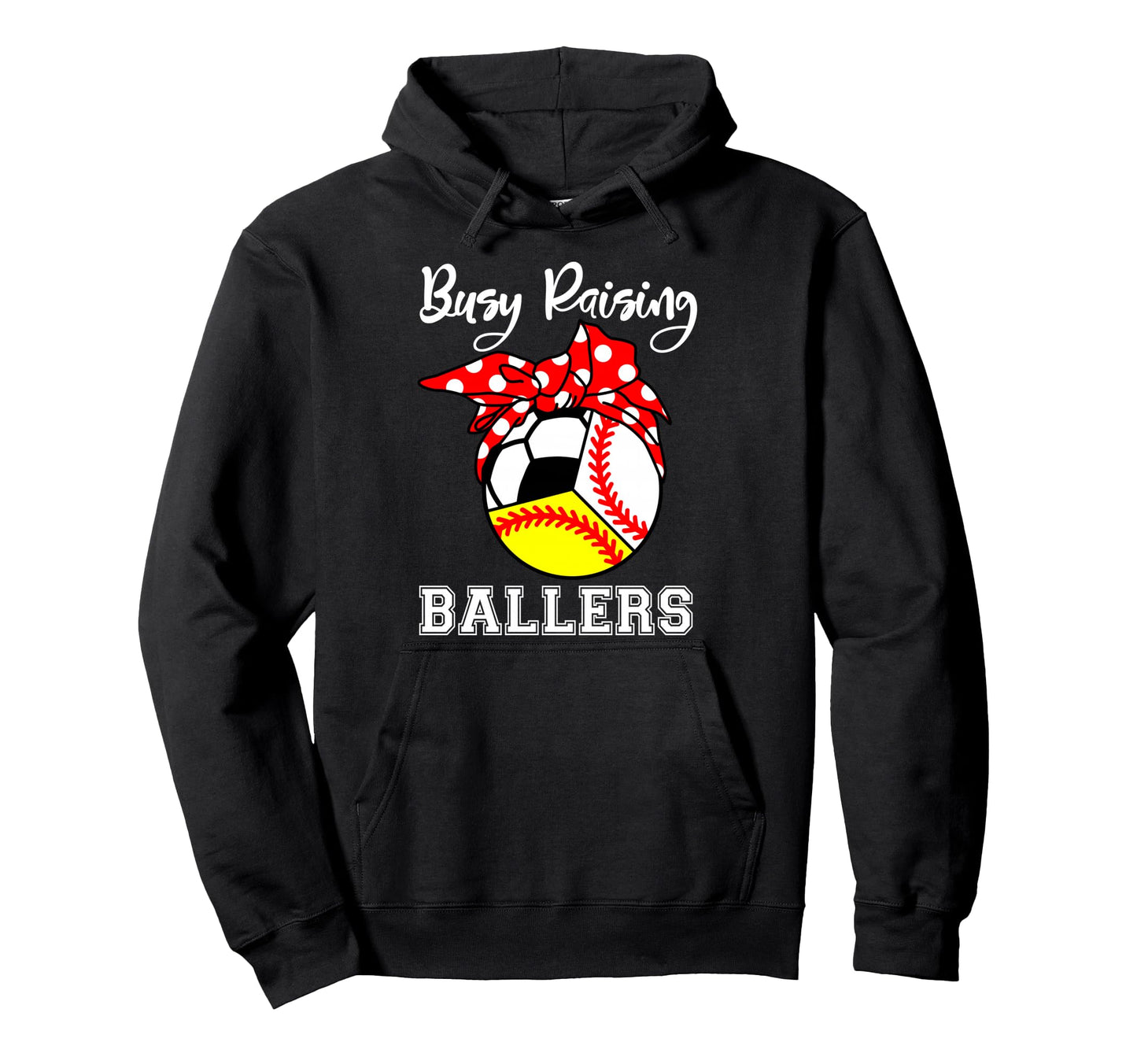 Busy Raising Ballers Funny Baseball Hoodie - Novelty Apparel Men Women - T-Shirt, Sweatshirt, Hoodie