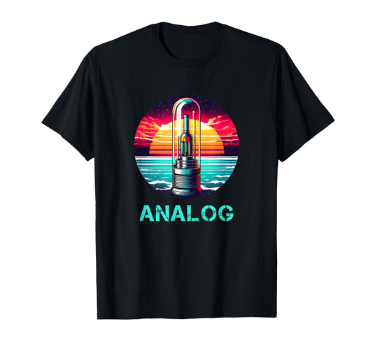 90S Vacuum Tube Amp Analog T-Shirt - Minimalist Print Unisex - T-Shirt, Sweatshirt, Hoodie
