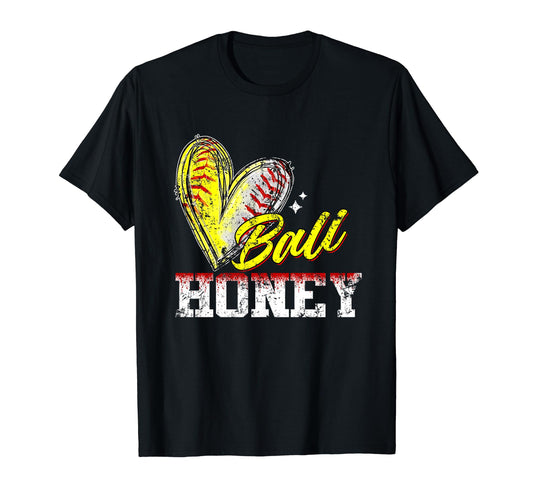 Ball Honey Heart Funny Baseball T-Shirt - Unique Graphic for Adults - T-Shirt, Sweatshirt, Hoodie