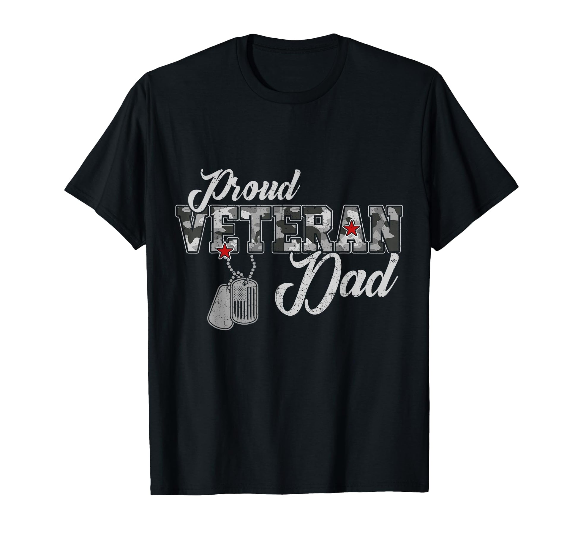 Proud Veteran Dad Camouflage Flag Us Vet T-Shirt - Trendy Graphic Unisex - T-Shirt, Sweatshirt, Hoodie