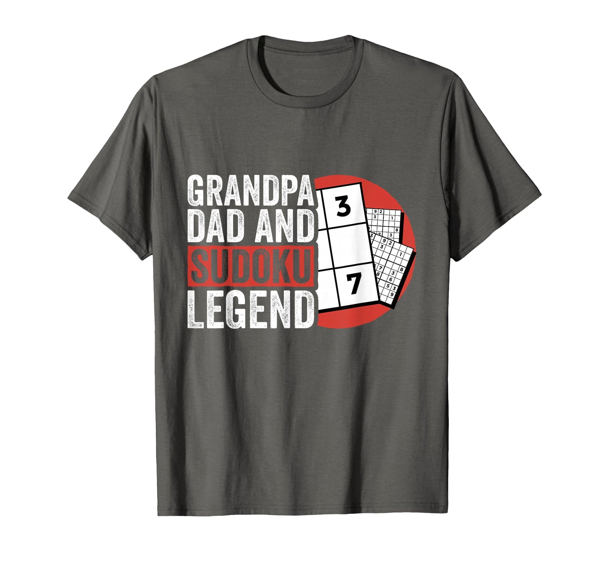 Grandpa Dad And Sudoku Legend Sudoku T-Shirt - Novelty Apparel Unisex - T-Shirt, Sweatshirt, Hoodie