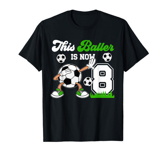 8Th Birthday Soccer Eight Year T-Shirt - Casual Everyday Wear for Adults - T-Shirt, Sweatshirt, Hoodie