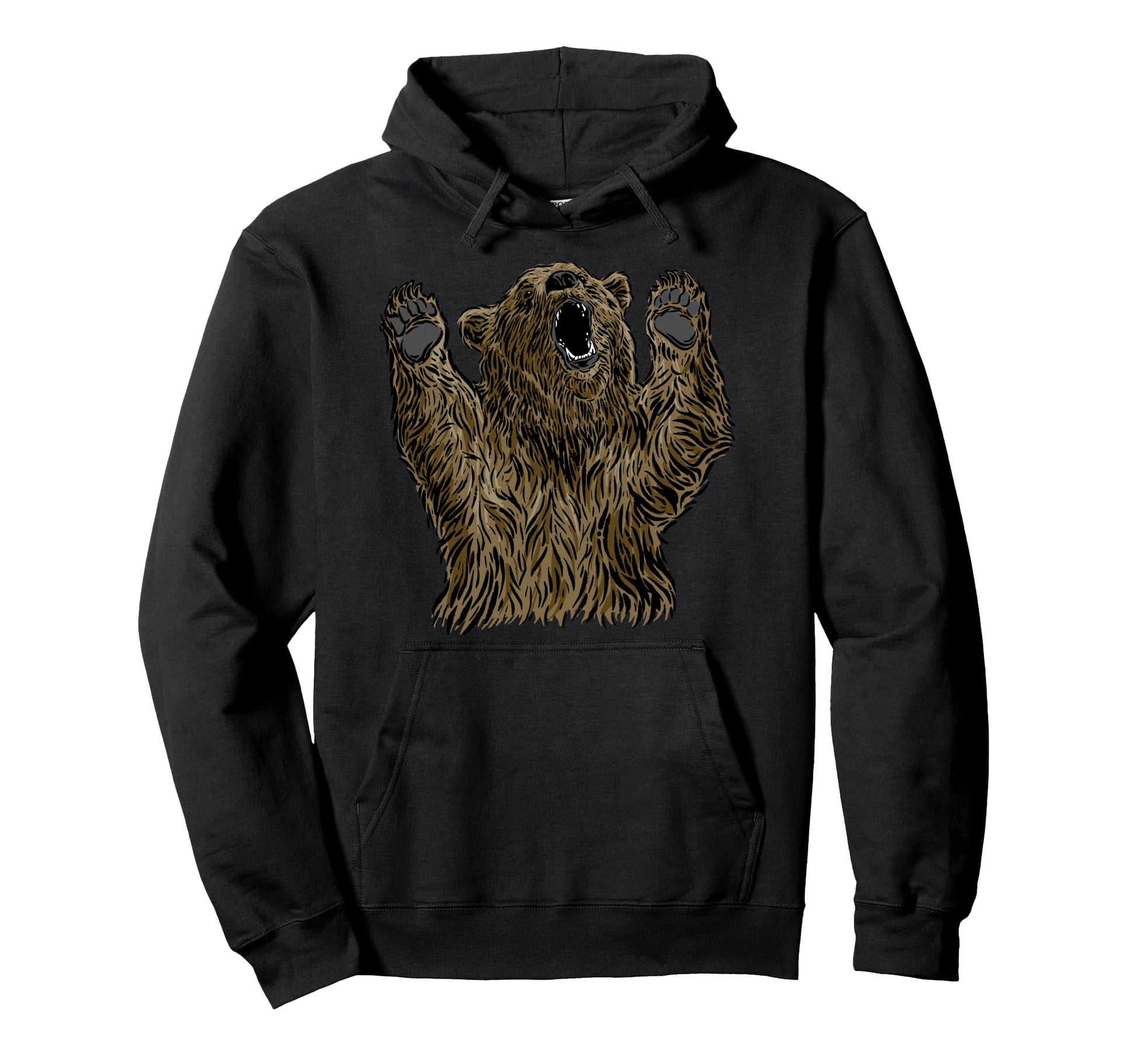 Bear Brown Head Bear Motif Bear Team Or Hoodie - Trendy Graphic for Adults - T-Shirt, Sweatshirt, Hoodie
