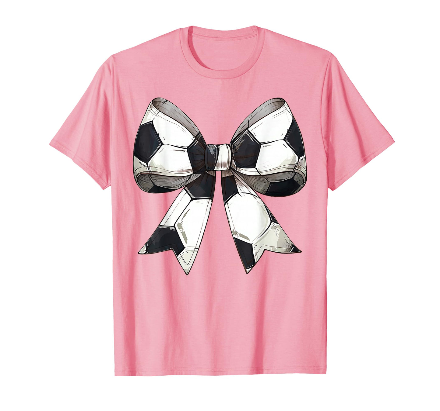 Coquette Bow Soccer Ball Pattern Mothers T-Shirt - Custom Art Print Unisex - T-Shirt, Sweatshirt, Hoodie
