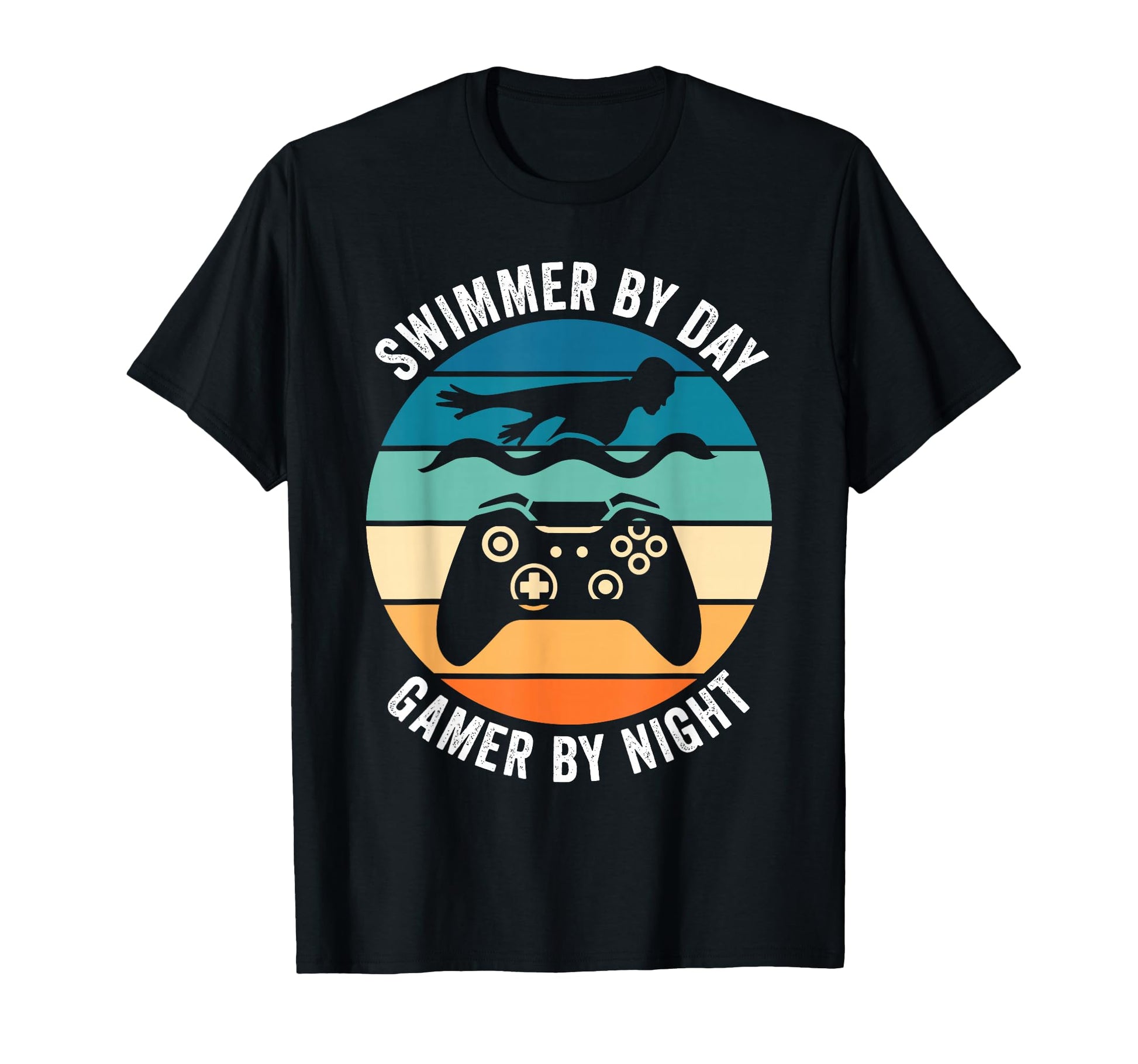 Swimmer Day Gamer Night Swimming T-Shirt - Minimalist Print Men Women - T-Shirt, Sweatshirt, Hoodie