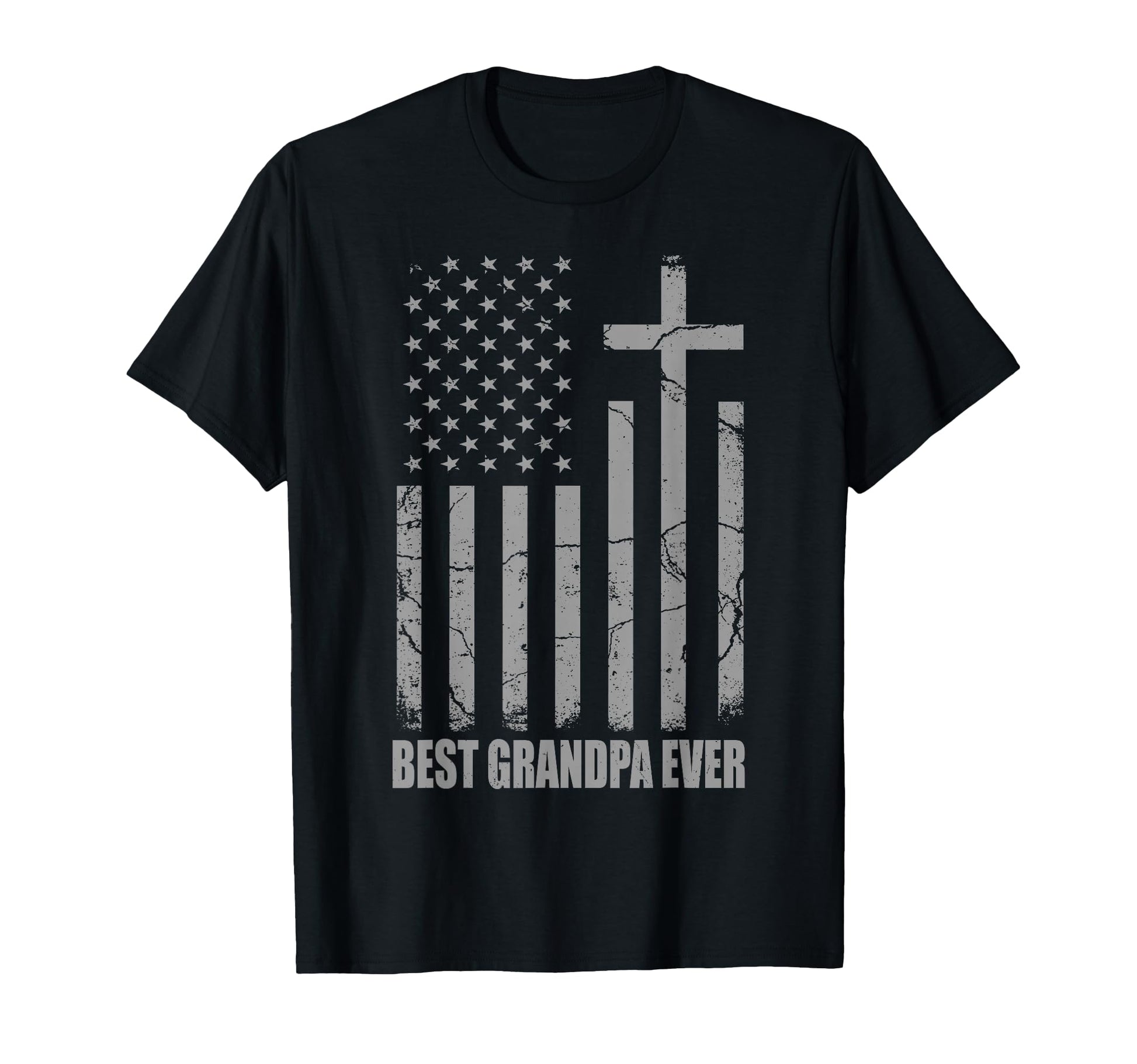 Best Grandpa Ever Christian Patriotic T-Shirt - Trendy Graphic for Adults - T-Shirt, Sweatshirt, Hoodie