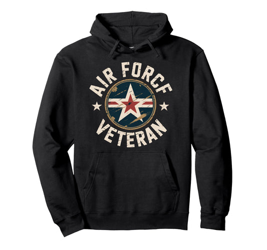 Air Force Veteran Us American Hoodie - Casual Everyday Wear for Adults - T-Shirt, Sweatshirt, Hoodie