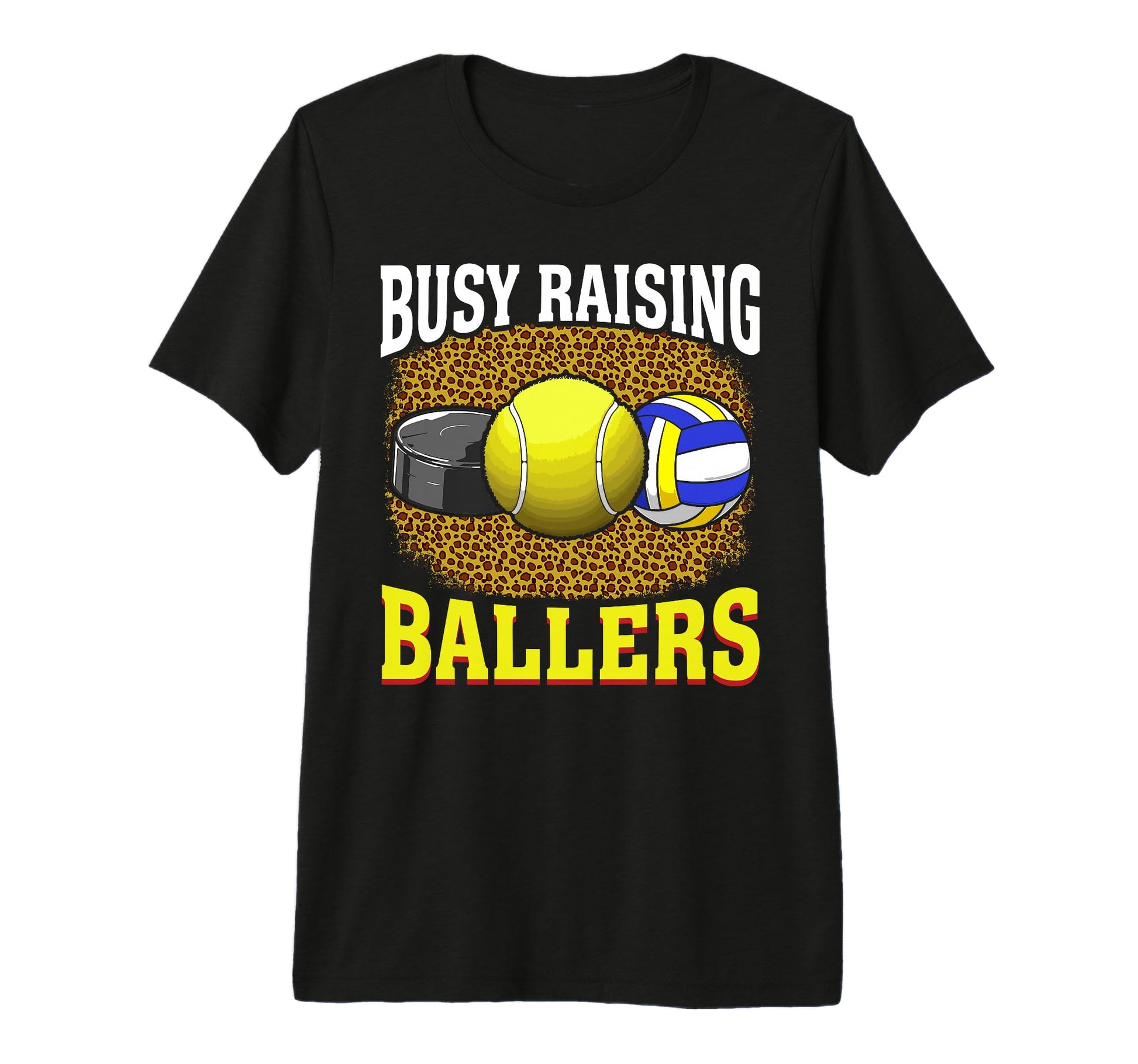 Busy Raising Hockey Tennis Volleyball T-Shirt - Minimalist Print Unisex - T-Shirt, Sweatshirt, Hoodie