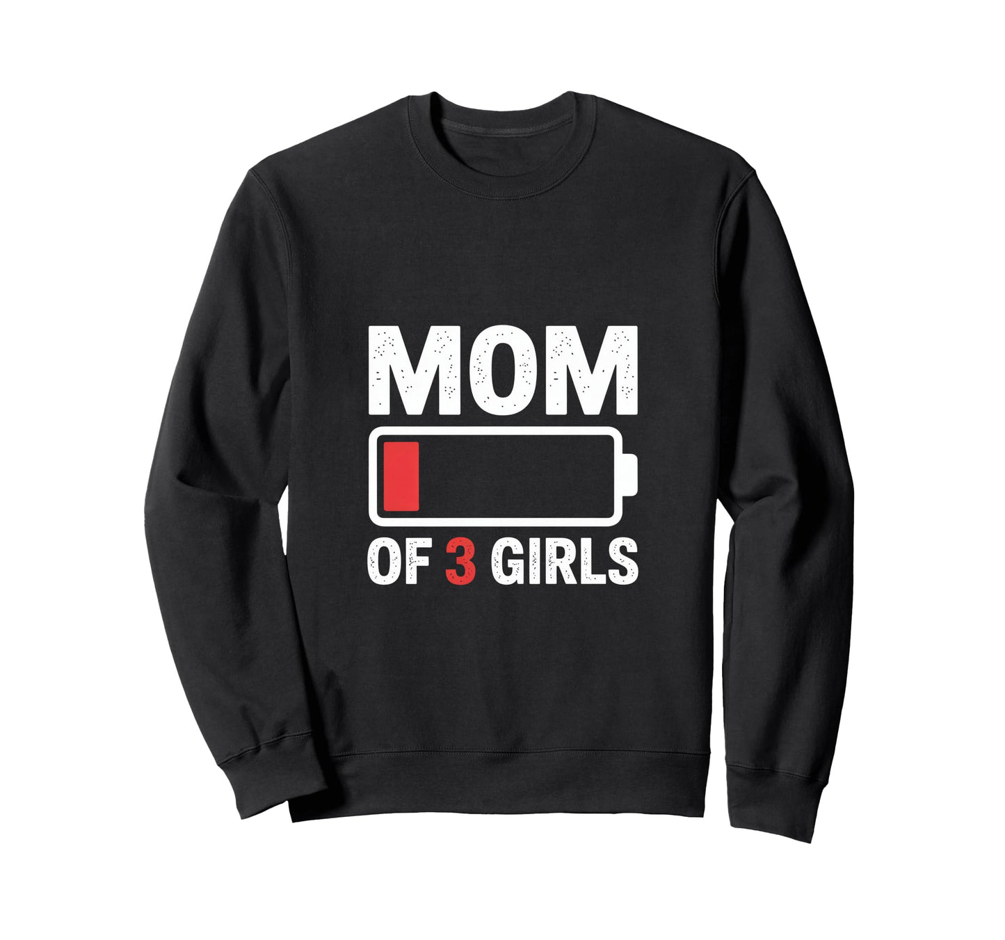 Mom 3 Funny Exhausted Mother Sweatshirt - Fun Novelty Design for Adults - T-Shirt, Sweatshirt, Hoodie