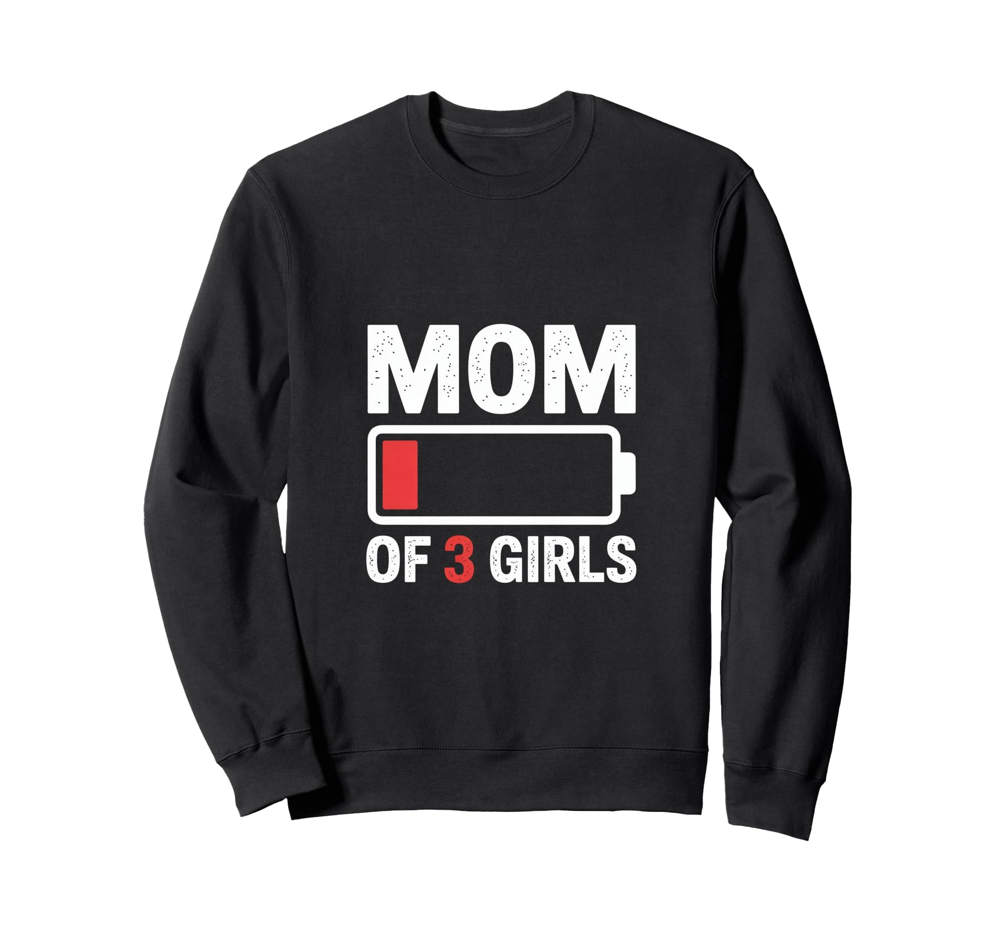 Mom 3 Funny Exhausted Mother Sweatshirt - Fun Novelty Design for Adults - T-Shirt, Sweatshirt, Hoodie