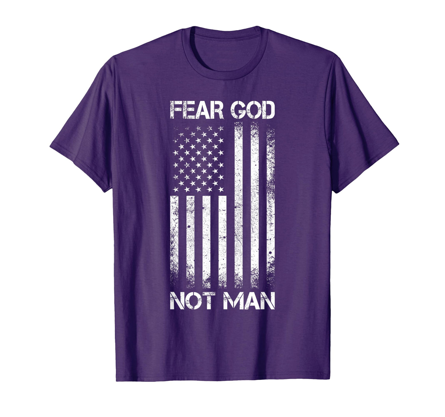 Fear God Not Usa Flag America Hoodie - Fun Novelty Design Men Women - T-Shirt, Sweatshirt, Hoodie