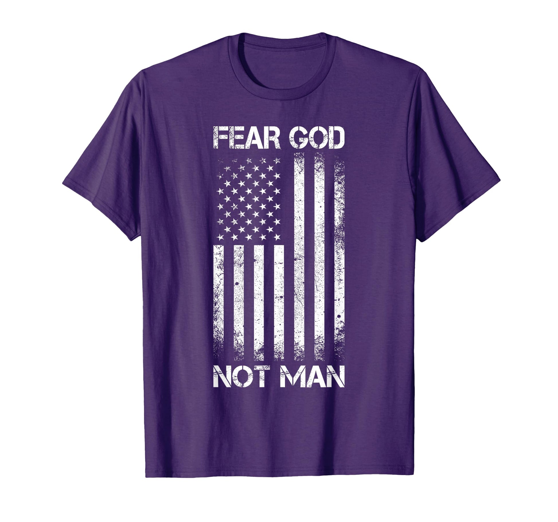 Fear God Not Usa Flag America Hoodie - Fun Novelty Design Men Women - T-Shirt, Sweatshirt, Hoodie