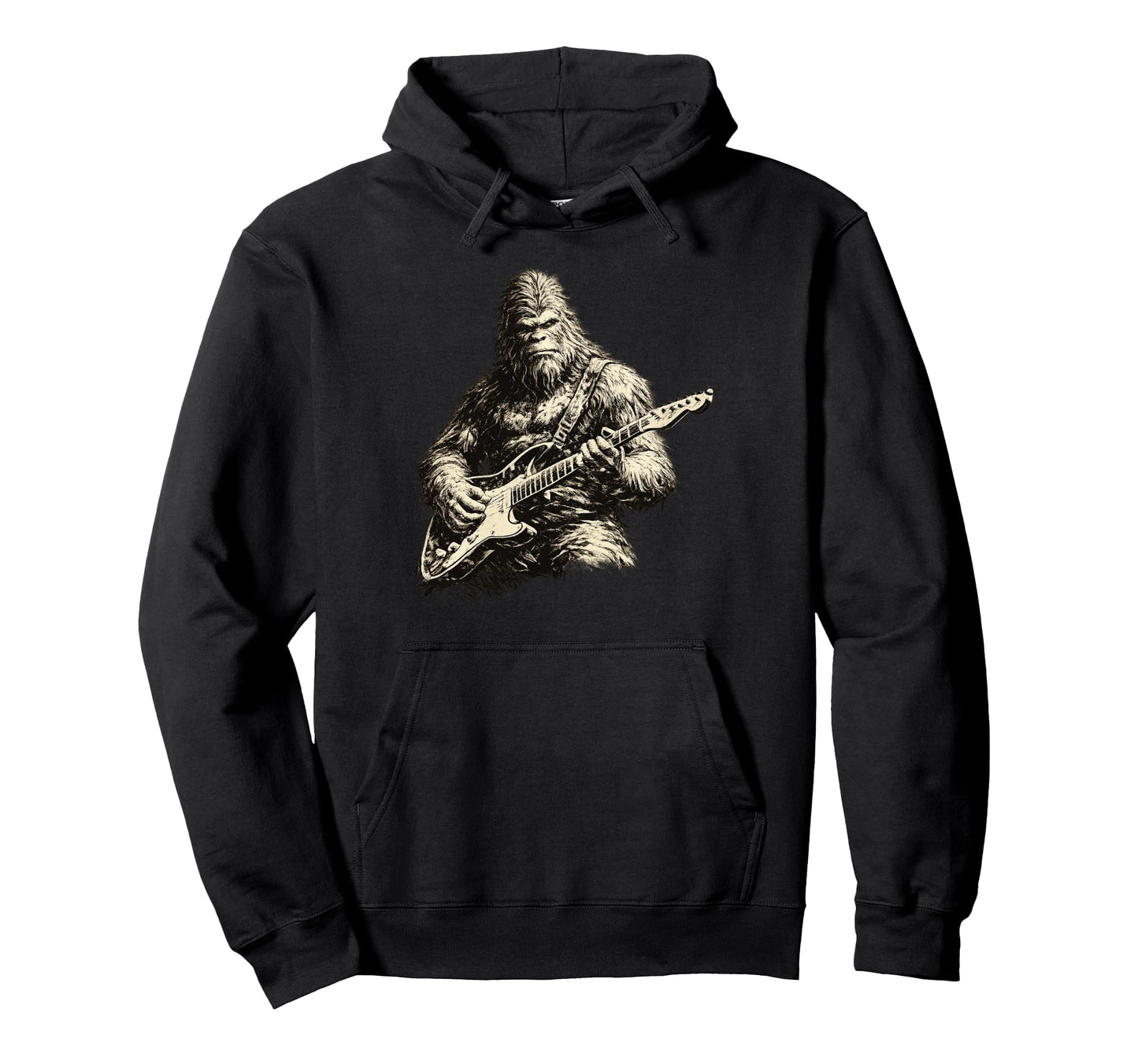 Bigfoot Guitar Dad Funny Fathers Day Hoodie - Trendy Graphic Unisex - T-Shirt, Sweatshirt, Hoodie