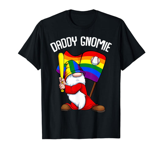 Baseball Daddy Gnome Lgbt Q Gay Pride T-Shirt - Minimalist Print Unisex - T-Shirt, Sweatshirt, Hoodie