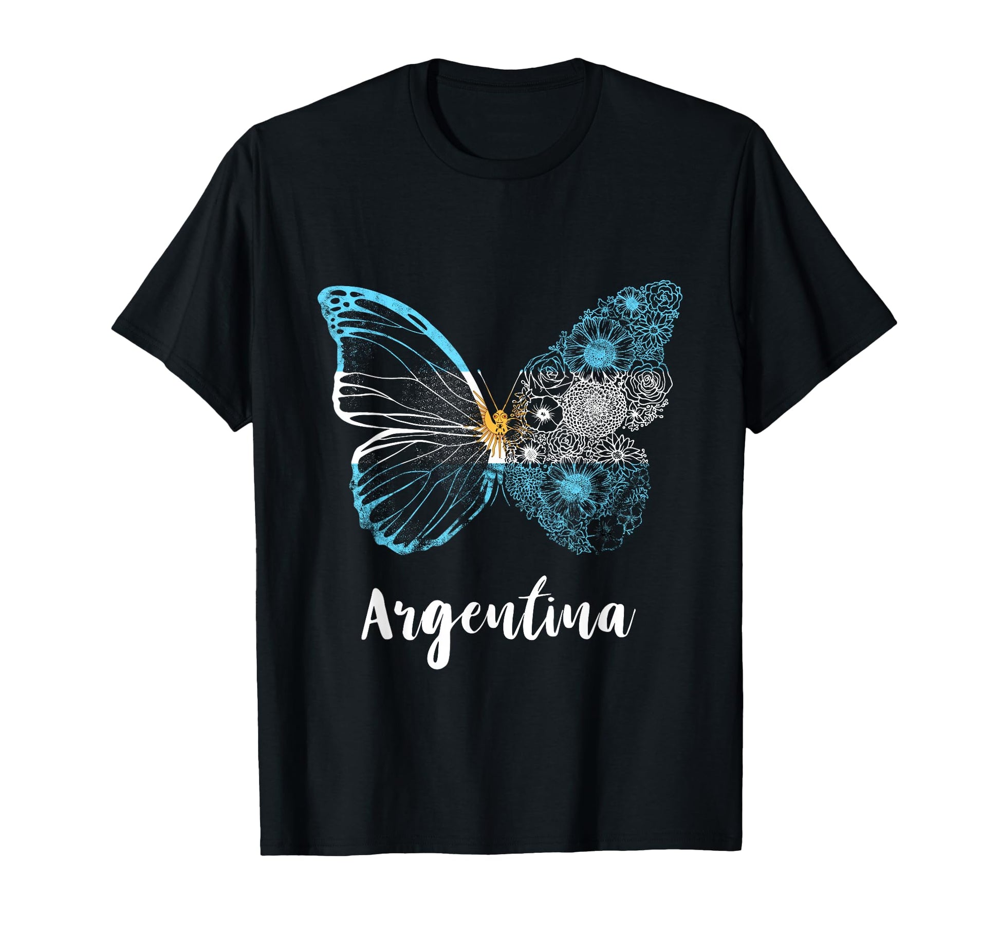 Butterfly Argentina Sun May Buenos T-Shirt - Aesthetic Graphic Men Women - T-Shirt, Sweatshirt, Hoodie